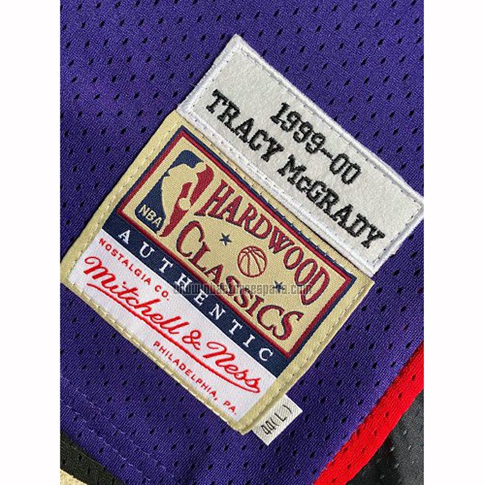Camiseta Toronto Raptors Tracy McGrady NO 1 Hardwood Classics Throwback Negro Violeta